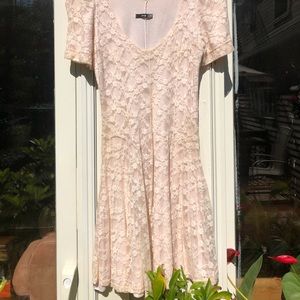 Soft pink lace dress